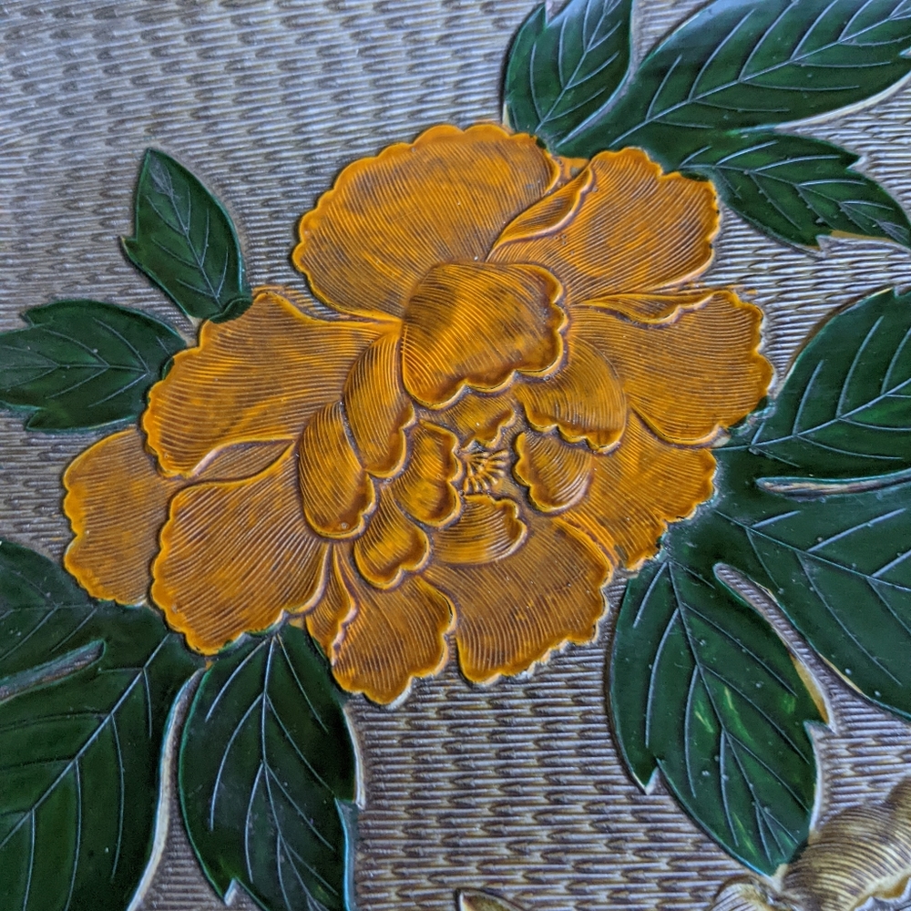 Vintage 70s Floral Bohemian Tray Hippie Eclectic Home Decor - Picture 10 of 16